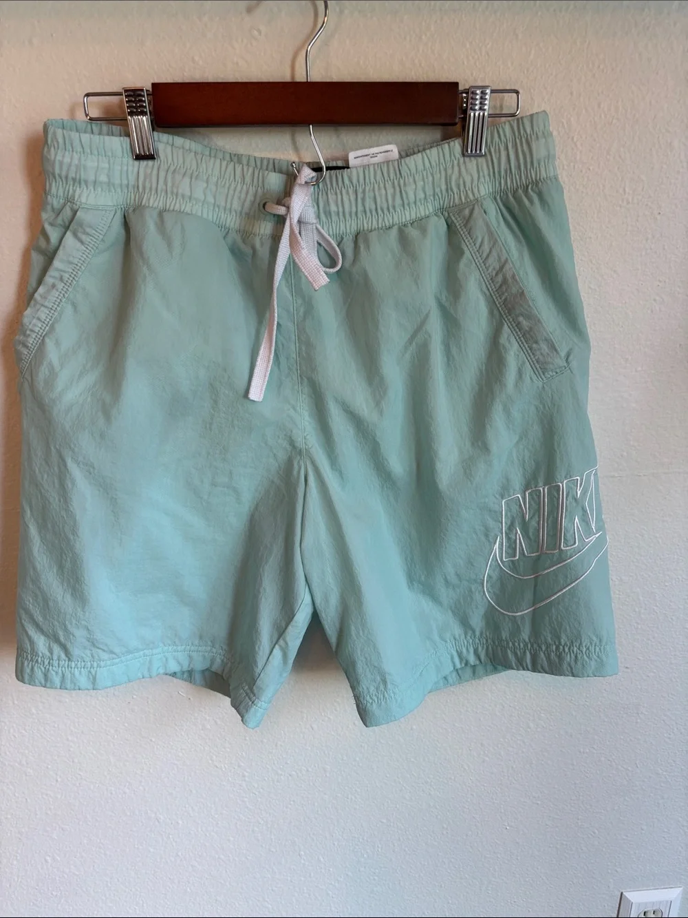 NIKE Sportswear Medium Swim Trunk Nylon Lined Mint Green Mens
